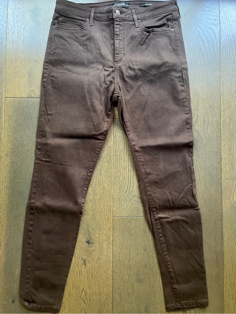 GUESS Women's Dark Brown Skinny Jeans
